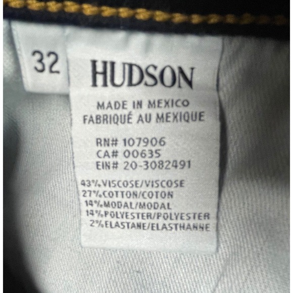 Hudson Premium Dark Wash Straight Leg Denim Men's 32 - Picture 3 of 10